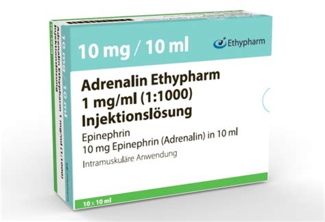 Adrenalin 1 mg/ml (1:1000) Injektionslösung | Ethypharm Deutschland