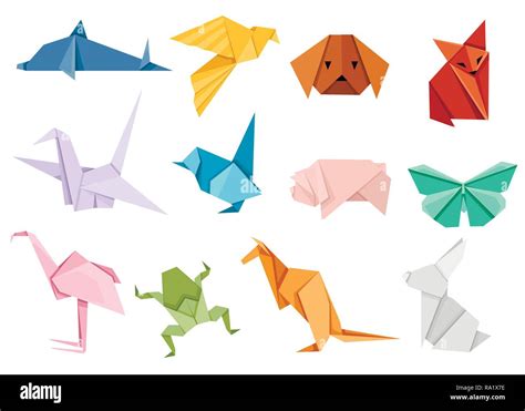 Origami Tiere Vektor Vektoren Fotos Und Bildmaterial In Hoher Auflösung Alamy