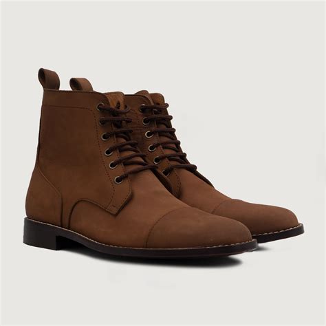 Knight Derby Brown Leather Boots For Men - The Jacket Maker