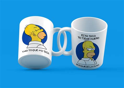 Plantilla Taza Homero No Toques Mi Taza