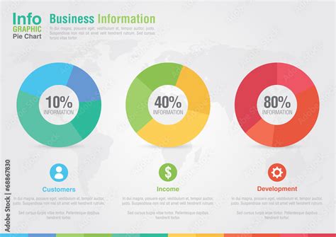 Business pie chart infographic. Business report creative marketi Stock ...