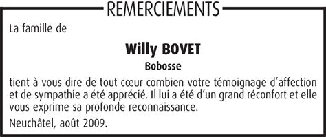 Willy Bovet Hommages