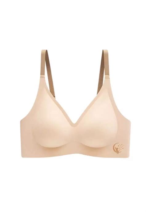 Buy Kiss Tell Premium Olivia Seamless Wireless Paded Push Up Bra In Nude Online ZALORA
