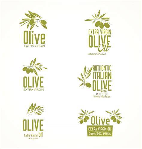 Les Tiquettes D Huile D Olive Vecteur Premium