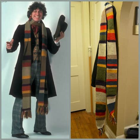 Dr Who 4th Dr S Scarf Crocheted With Wool Yarn Approx 10 Feet Long