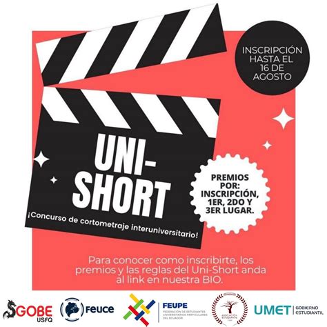 🎞🎥 El Uni-short es un concurso de cortometraje que tiene como fin