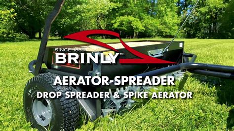 The Brinly Spike Aerator And Drop Spreader Combo Attachment Youtube