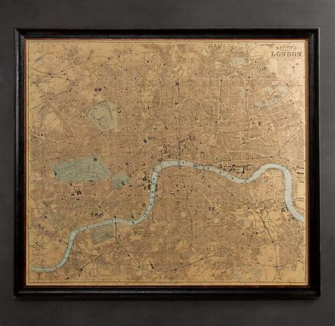 Circa 1890 London Map - Restoration Hardware: Our reproduction of an archival 1890s "New Map of ...