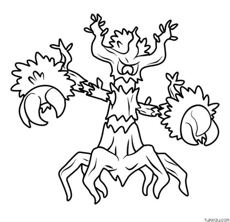 Pokemon Trevenant Coloring Page Turkau