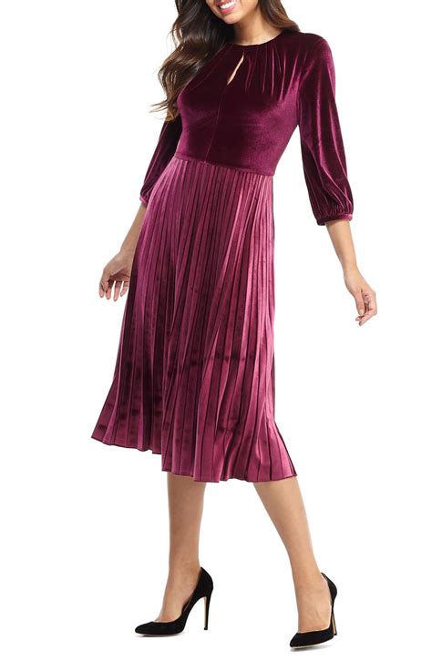 Maggy London Velvet Fit And Flare Dress Nordstrom