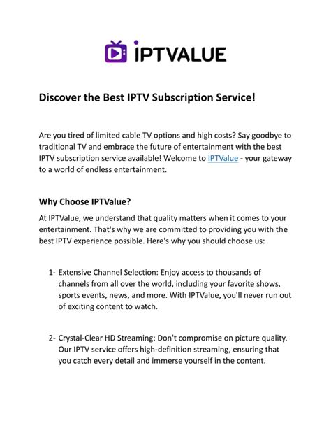 Ppt The Best Iptv Subscription Service Powerpoint Presentation Free