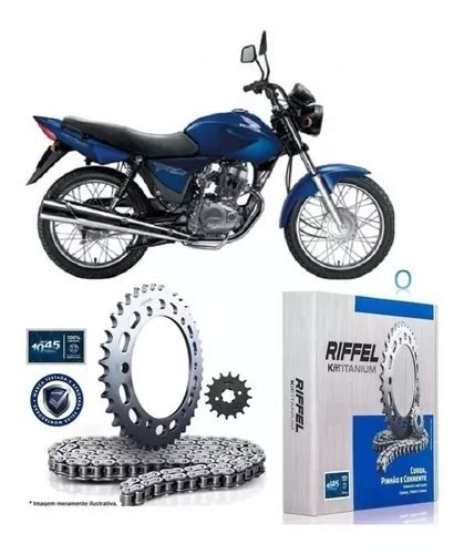 Kit Transmissão Honda Cg Titan Fan 125 2000 Original Riffel Escorrega