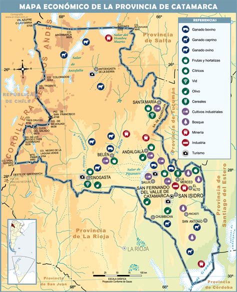 Economic map of the province of Catamarca | Gifex