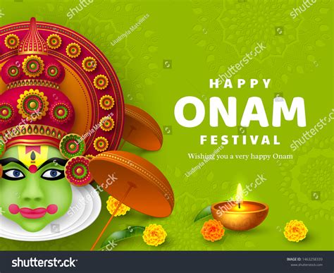 Onam Festival Background South India Kerala Stock Vector (Royalty Free ...