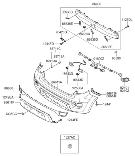 K Genuine Kia Rear Bumper Lower Cover