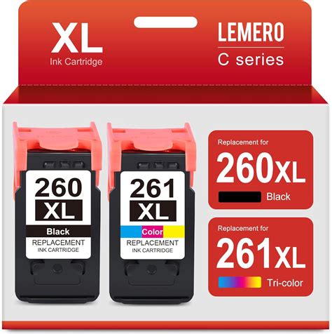 Amazon LEMERO 260XL 261XL Ink Cartridges Combo Pack Relacement For