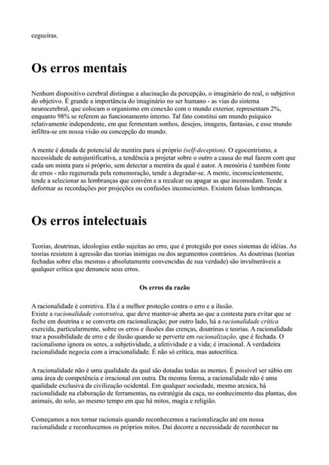 Os Sete Saberes Necessários à Educação Do Futuro Pdf