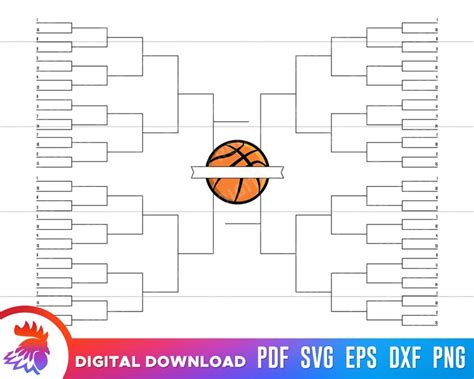 Printable Basketball Tournament Bracket Basketball Bracket - Etsy