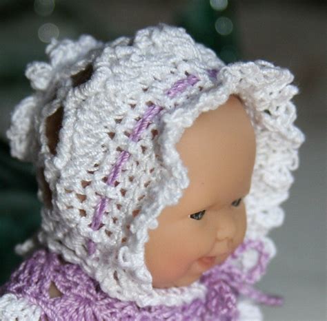 Pdf Pattern Crochet Inch Ltl Berenguer Baby Doll Hat Victorian Style