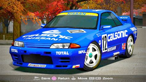 Gran Turismo 4 Nissan CALSONIC SKYLINE GT R Race Car 93 Le Mans Race