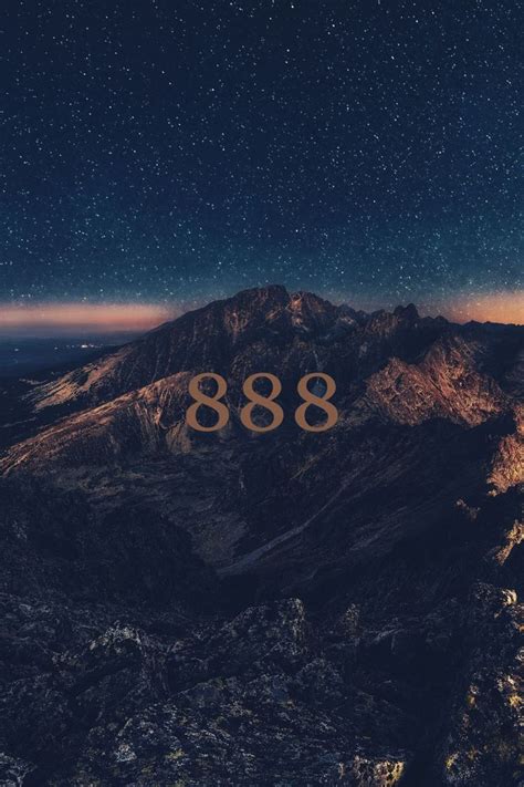 The Number Eighty Eight On Top Of A Mountain Under A Night Sky Filled