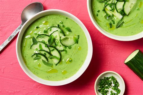 Chilled Cucumber Avocado Soup With Sunset® English Cucumbers Sunset