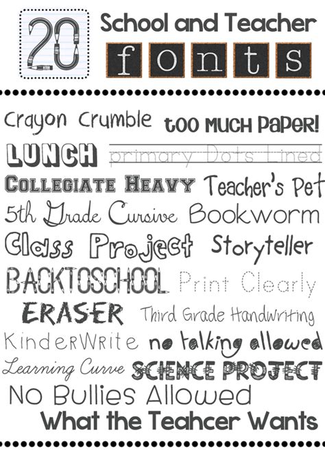 13 Free Font Downloads For Teachers Images - Free Printable Teacher ...