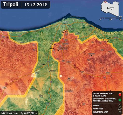 Map: Latest Updates On Tripoli Fronts, 13 December 2019 - Islamic World