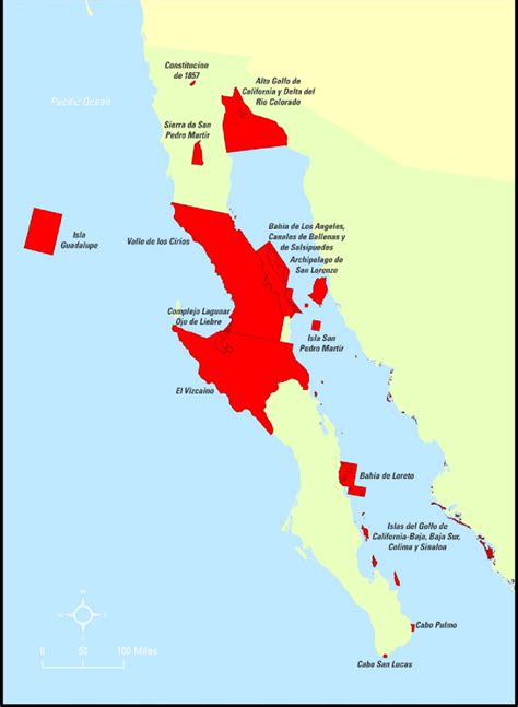 Mexico Baja California Peninsula Map