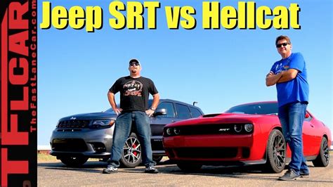 Srt Vs Srt Drag Race Whats Faster A 2wd Hellcat Or A 4wd Jeep Youtube