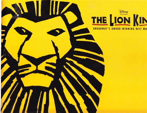 The Lion King Broadway S Award Winning Best Musical Souvenir Brochure