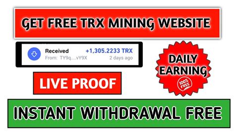 Best Tron Cloud Mining Website Trx New Site Today Trx Mining Today