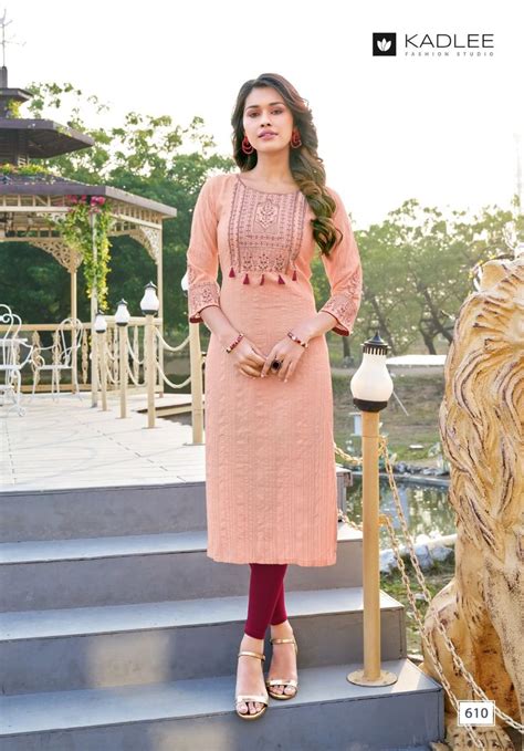 Kadlee Present Kashish Pure Weaving Kurti Collection Wholesaler