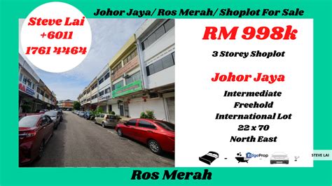 Johor Jaya Ros Merah Shoplot For Sale For Sale Rm998 000 By Steve Lai Edgeprop My