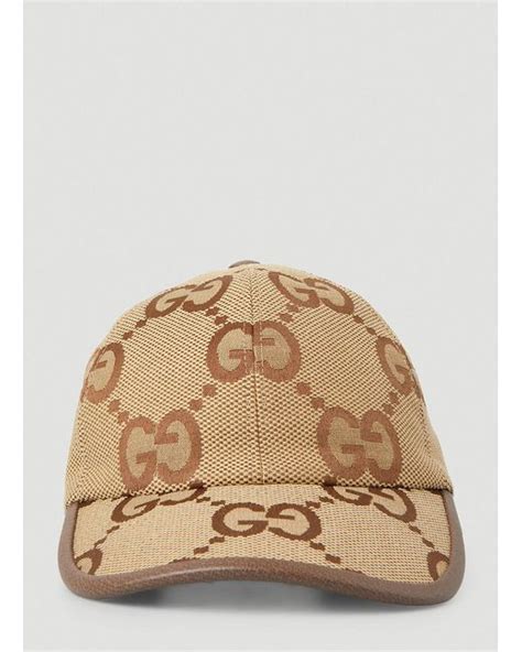 Gucci Canvas Jumbo Gg Baseball Cap In Beige Natural Lyst