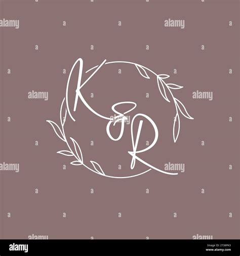 Kr Wedding Initials Monogram Logo Ideas Vector Graphic Stock Vector