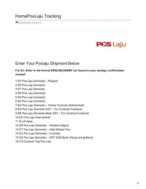 poslaju tracking online using Trackdelivery.net