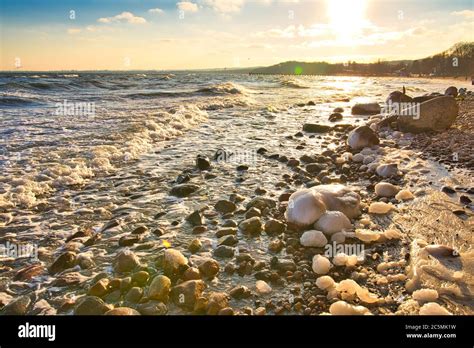 Winter landscape in beach. baltic nordic sea Stock Photo - Alamy