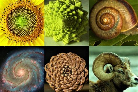 la spirale  fibonacci dove  trova la sezione aurea  natura