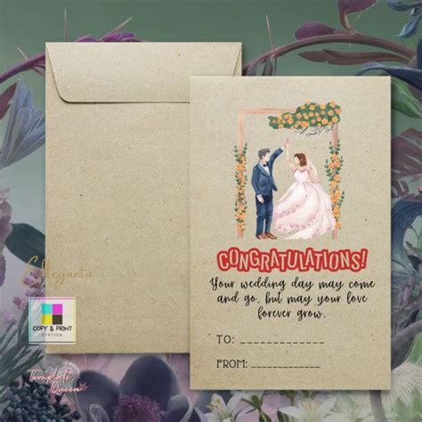 Customized Money Envelope For Wedding Pcs Lazada Ph