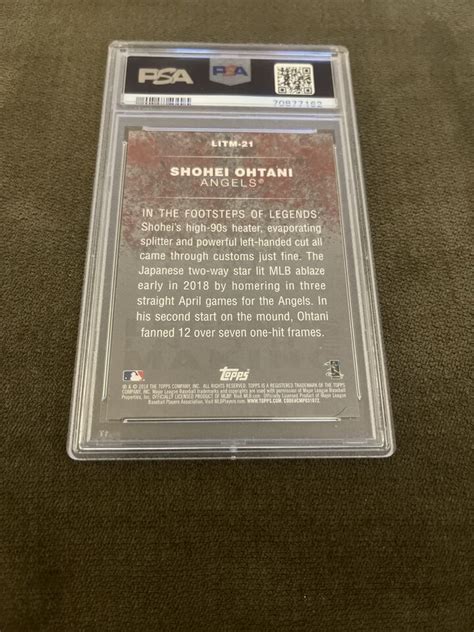 Shohei Ohtani 2018 Topps Update Legends In The Making LITM21 RC PSA 10