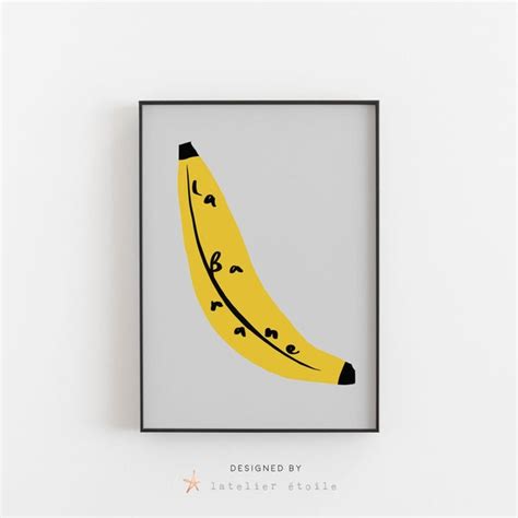 Banana Print Etsy