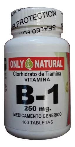 Vitamina B1 Tiamina 250 Mg 100 Tabletas Frasco Americano En Venta En