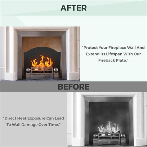 Simond Store – Fire Back 26”- Firebacks for Fireplace with Feet – Cast