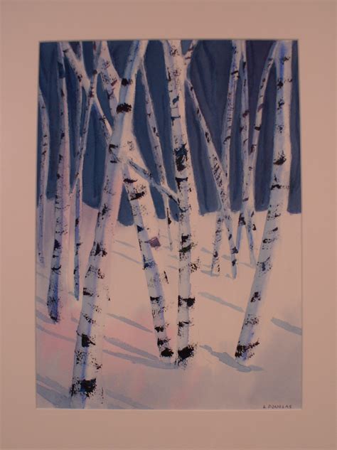 Painting Of Birch Trees In Winter at PaintingValley.com | Explore ...