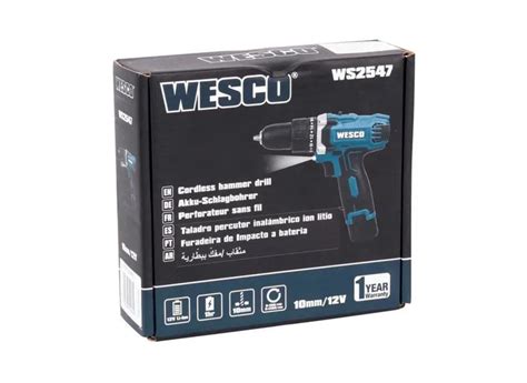 Parafusadeira furadeira De Impacto 12v 10mm Ws2547 Wesco em Promoção é