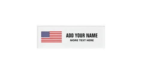 Patriotic American Flag Personalized Name Tags Zazzle