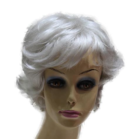 Grey Wavy Synthetic Hair Wig Natural Pixie Cut Short Wig For Women