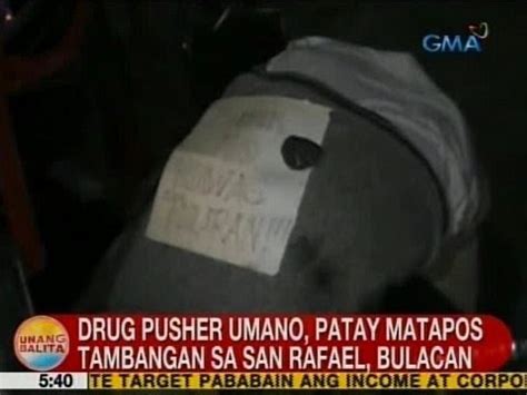 Ub Drug Pusher Umano Patay Matapos Tambangan Sa San Rafael Bulacan