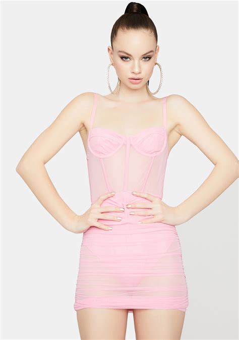 Hit My Line Mesh Ruched Corset Mini Dress In 2021 Mini Dress Corset